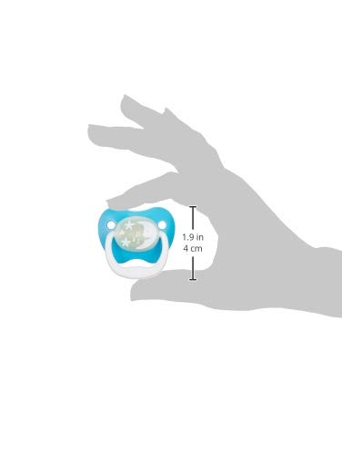 Amazon Brand - Mama Bear Glow-in-The-Dark Baby Pacifier, Stage 2 (6-12M), BPA Free, Assorted Colors, 4 Count (Pack of 2)