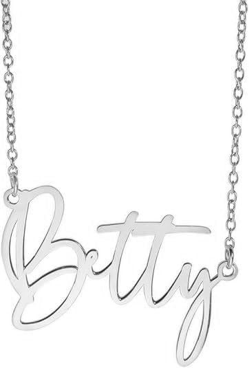 PicturesOnGold.com Custom Name Necklace For Women Personalized Name Necklace in Sterling Silver or Gold Necklace Personalized with any Name or Word