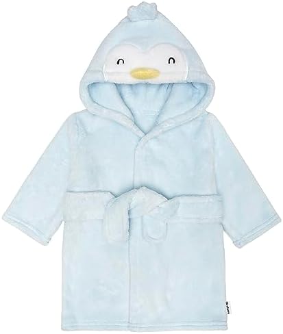 Gerber Unisex Baby Plushy Soft Hooded Animal Character Bathrobe