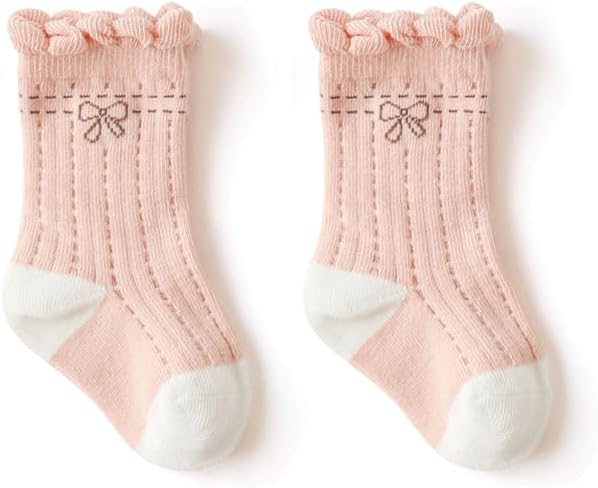 Toptim Newborn Baby-girls Socks and Bow Infant Toddler Ankle Socks
