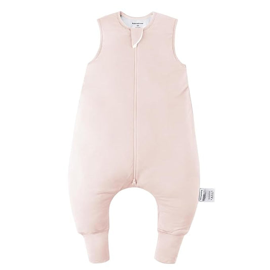 BubblePanda Rayon Made From Bamboo Toddler Sleep Sack with Feet 3t-4t Months 2.5 Tog Winter Ultra Soft Warm Baby Sleep Bag Walker Quilted Thick Wearable Blanket with Legs 2-Way Zipper