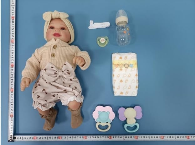 BABESIDE Reborn Baby Dolls Sunny - 17Inch Cute Soft Vinyl Realistic Baby Doll Poseable Smiling Real Life Baby Dolls with Complete Accessories for 3+ Years Old Gifts