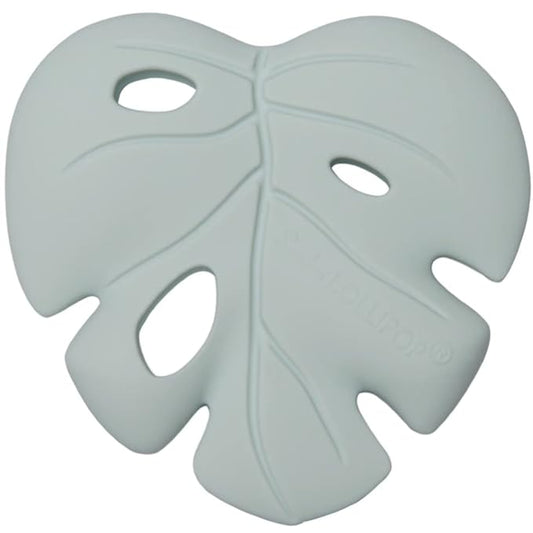 Loulou Lollipop Silicone Teether for Teething Baby Boy and Girl - Monstera Mint