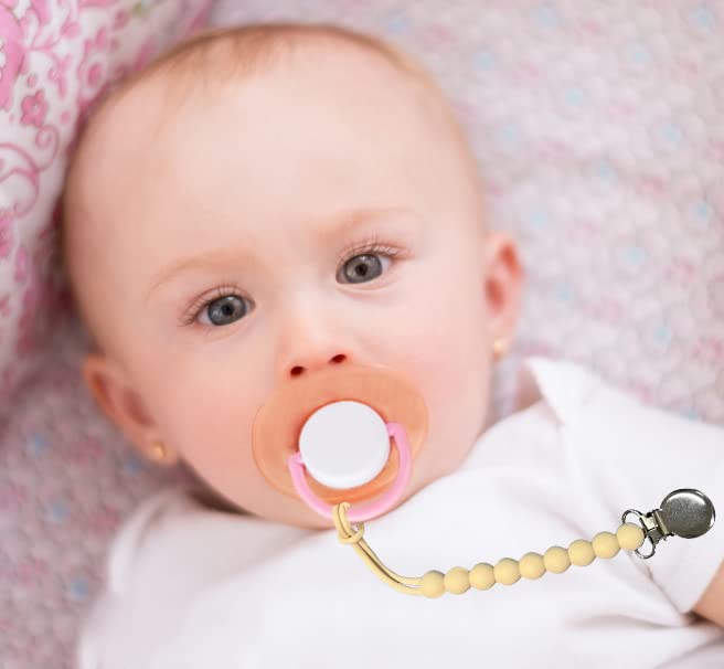 Pacifier Clip for Boys Girls - MORIBOX Paci Clip Soothe Baby Binky Holder for Shower Birthday Gift 2 Pack