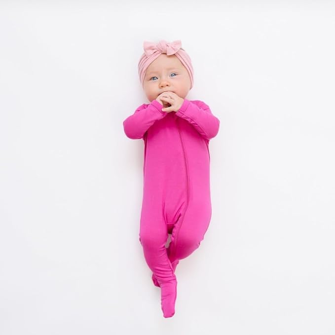 KYTE BABY Unisex Zipper Closure Footies, Rayon Made From Bamboo, 0-24 Months