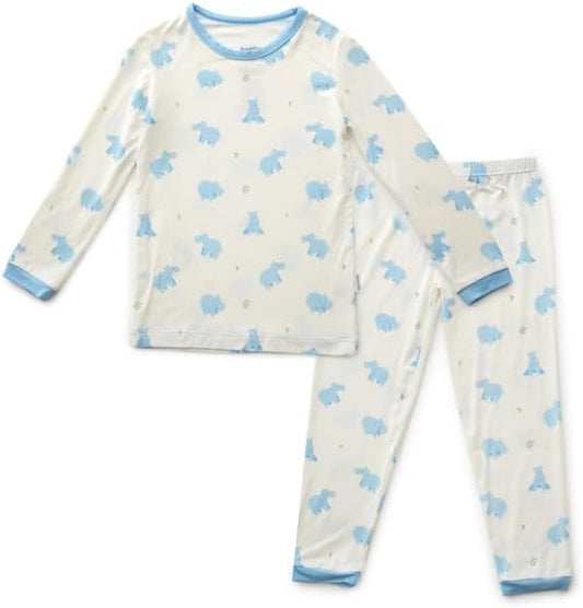 Toddler Pajamas – 95% Bamboo Viscose, 5% Spandex – Soft, Breathable Long-Sleeve Pajama Set for Kids, Sleepwear, Imported