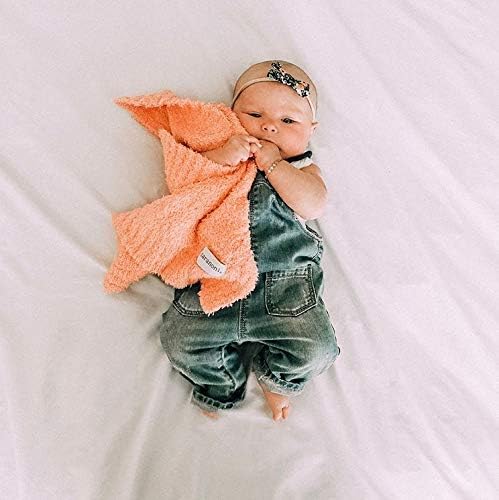 SARANONI Bamboni Luxury Baby Blanket, Breathable & Soft Plush for Infant Boys & Girls (Peach, Mini 15” x 20”)
