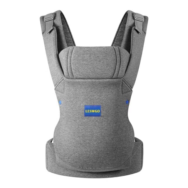 Baby Carrier Newborn to Toddler,Newborn Carrier(7-25lbs) with Head Support, Cozy Baby Wrap Carrier, with Hook&Loop for Easily Adjustable, Soft Fabric (Breathable Black) (All-Gray)
