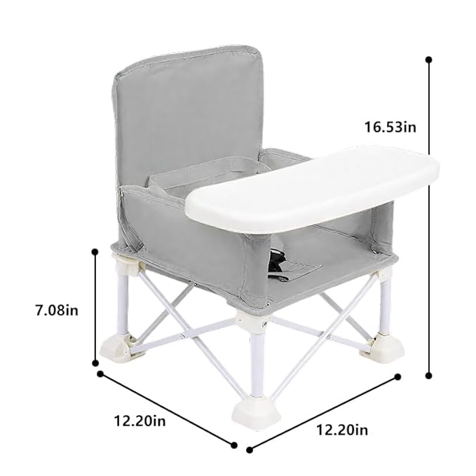 Portable Baby Seat Travel,Compact Folding Baby Chair with Safety Straps,Perfect for Travel, Camping,Beach