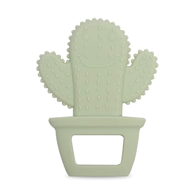 Baby Silicone Teether,Sensory Chew Toys,BPA Free Soft and Effective Infant Teething Pain Relief Toys,Freezer Safe,Food Grade Silicone,Best Shower Gift for Boys and Girls (Cactus)