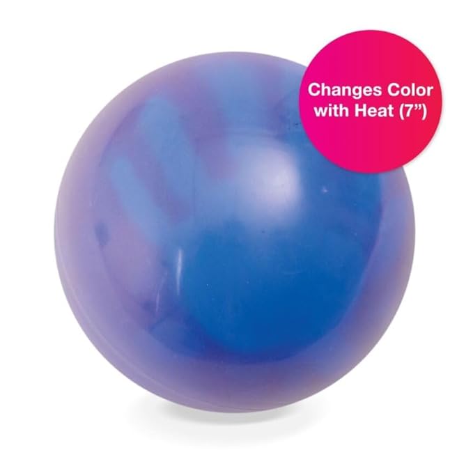 Edushape Incrediball Change-A-Color Sensory Ball - 7" Deflated Color Changing Baby Ball Helps Enhance Gross Motor Skills for Kids
