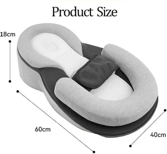 Baby Lounger Pillow for Infant Support Cushion Reflux Breastfeeding Pillow, Bottle Feeding, Tummy Time, Adjustable Baby Wedge Lounger Pillow for Reducing Spit-Up
