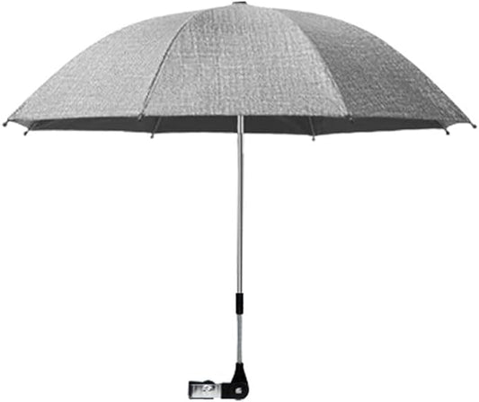 Convenient and Lightweight, Clip-On, Adjustable Steering, Universal, Umbrella Baby Stroller, Stroller Umbrella Attachment for Sun Protection