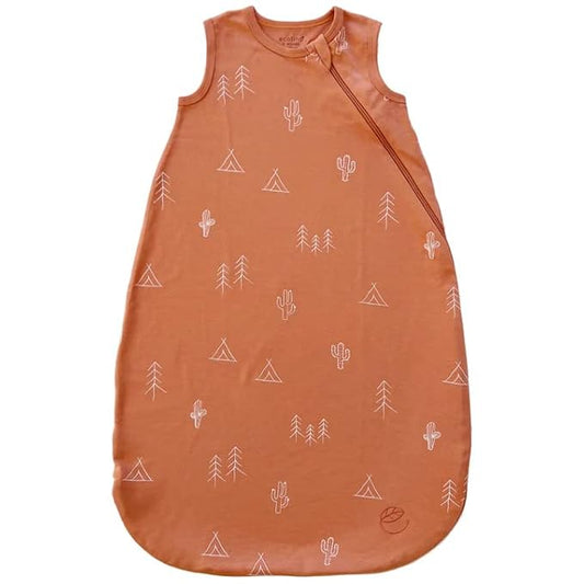 Ecolino Organic Cotton Baby Sleep Sack - 2-Way Zipper Baby Wearable Blanket - Newborn Sleeping Bag Sack - 0-6 Months - Desert