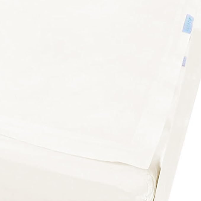 QuickZip Crib Extra Zip-On Sheet (SecureFit Wraparound Base Not Included) - Faster, Safer, Easier Baby Crib Sheets - Ivory 100% Cotton - Fits All Standard Crib Mattresses