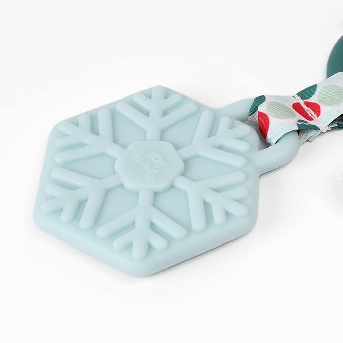 Itzy Ritzy Infant Toy & Teether - Itzy Pal Baby Teething Toy Includes Lovey, Crinkle Sound, Textured Ribbons & Silicone Teether for Newborn (Nick The Santa)