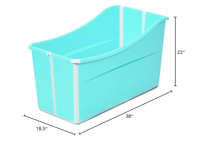 Large Foldable Bathtub for Toddler Collapsible Baby Bathtub Portable Bath tub Lightweight for Children Twins Petite Adult