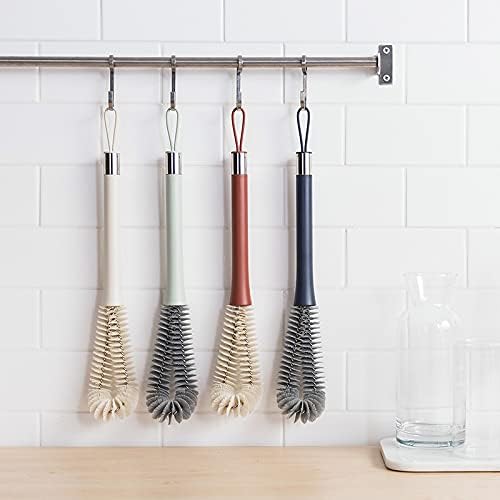5-Pack Water Bottle Cleaner Brush Kit for Stanley,Cleaning Large Capacity Water Bottles,Cup Lid and Straw Brush,Bottle Brush Cleaning Set for Tumbler Cup,Sports Water Bottle, Baby Bottles-Beige(1st)