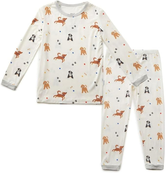 Toddler Pajamas – 95% Bamboo Viscose, 5% Spandex – Soft, Breathable Long-Sleeve Pajama Set for Kids, Sleepwear, Imported