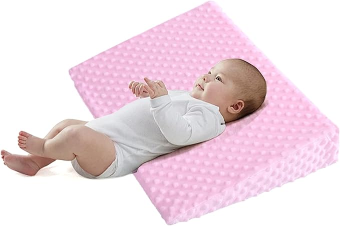 Wedge Pillow,19.3X 14.96x 4inches with Removeable Cover,30 Degree Incline(Pink-001)