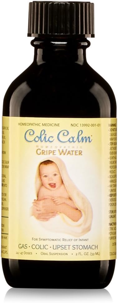 Colic Calm Infant Gripe Water for Colic, Helps Fussiness, Upset Stomach, and Baby Gas Relief, 2 fl oz (Pack of 1)