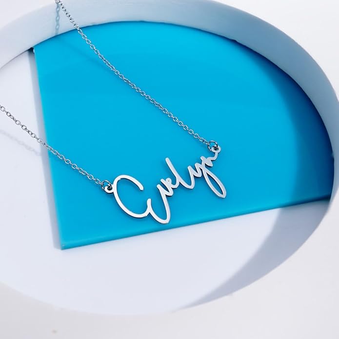 PicturesOnGold.com Custom Name Necklace For Women Personalized Name Necklace in Sterling Silver or Gold Necklace Personalized with any Name or Word
