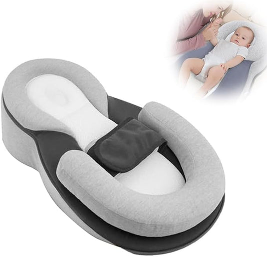 Bassinet Pilow wih Safety Strap, Bassinet Snuggle Bed Adjustable Wedge Lounger