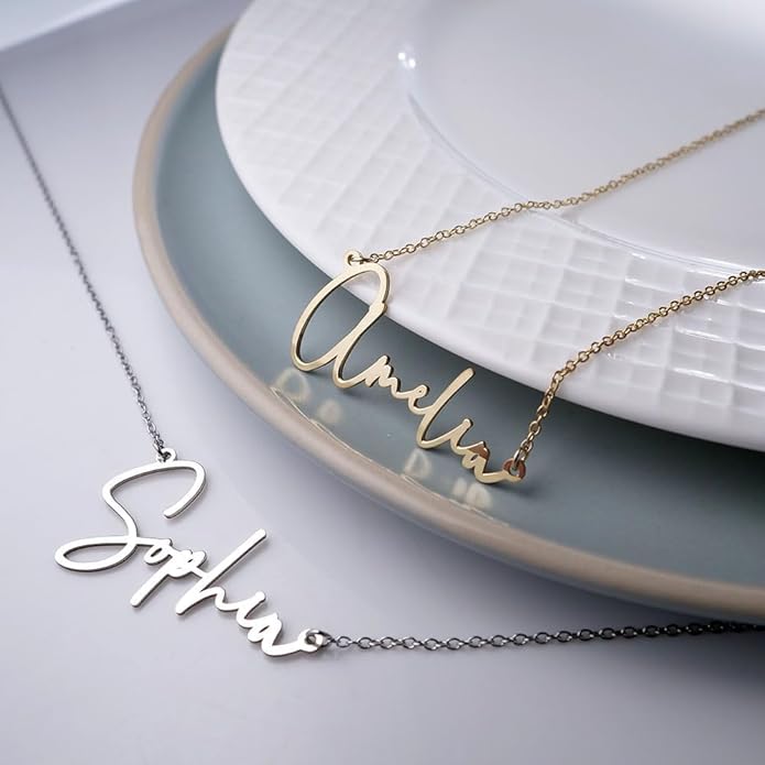 PicturesOnGold.com Custom Name Necklace For Women Personalized Name Necklace in Sterling Silver or Gold Necklace Personalized with any Name or Word