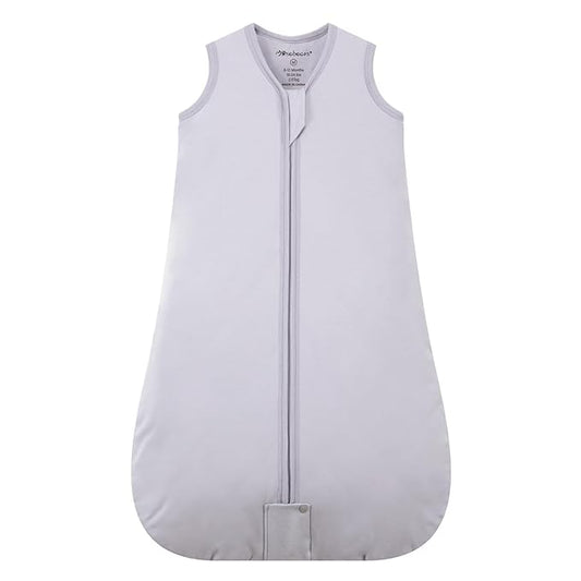 Mosebears Sleep Sack Baby Winter Wearable Blanket with 2-Way Zipper,2.5 TOG Cotton Sleep Sack Unisex (Light Grey, 12-18 Months)