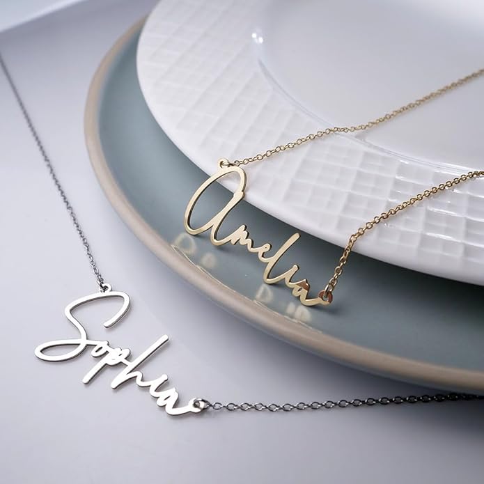 PicturesOnGold.com Custom Name Necklace For Women Personalized Name Necklace in Sterling Silver or Gold Necklace Personalized with any Name or Word