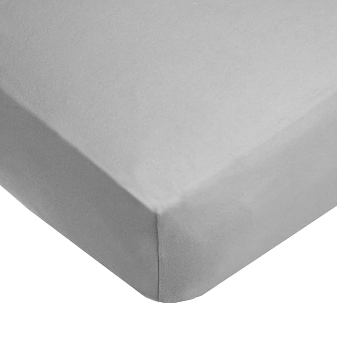 American Baby Company 3 Pack 100% Natural Cotton Fitted Crib Sheets 52" x 28" - Soft, Breathable, Hypoallergenic & Gentle Toddler Bed Sheets, Gray Stars/Gray/White, Neutral for Boys & Girls