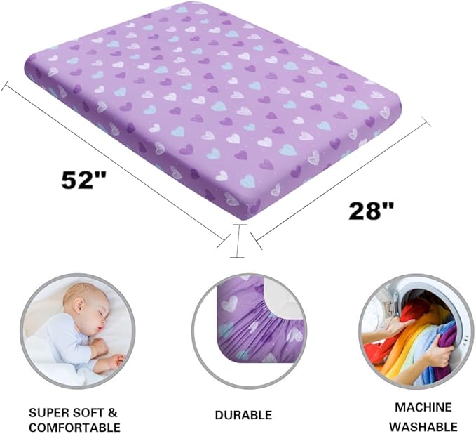 4 Pack Baby Girl Crib Sheets Set Soft Fitted Floral or Elephant Theme Baby Girl Mattress Covers Breathable Toddler Bed Sheets for Infant or Newborn Girls (Elephant, Crib Sheets)