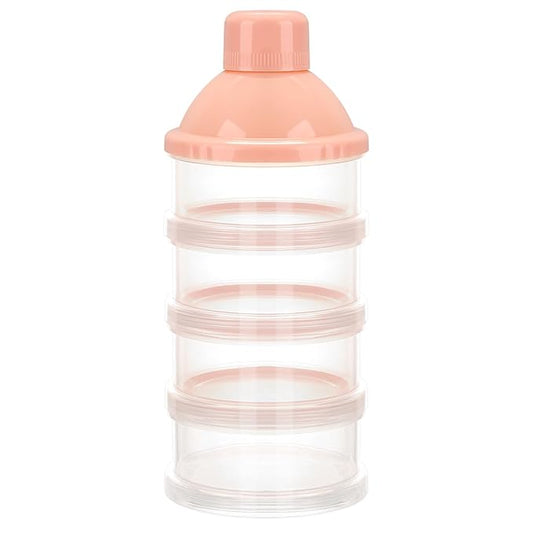 Accmor Formula Dispenser On The Go, 4 Compartments Stackable Formula Container for Travel, Baby Milk Powder Kids Snack Container, BPA Free 