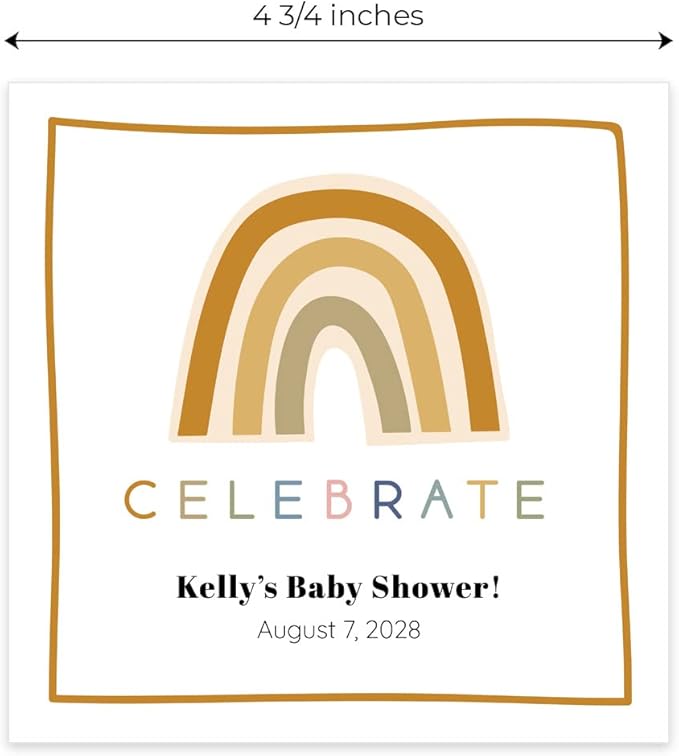 Personalized Modern Rainbow Beverage Napkins / 100 Custom Colorful Birthday Cocktail Napkins/Adorable Gender Neutral Baby Shower Design/Party Supplies/Made In The USA
