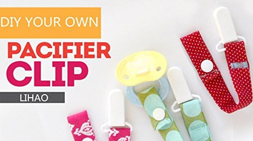 LIHAO 50x Pacifier Clips Holders for Teething Toys Baby Blankets - 10 Colors