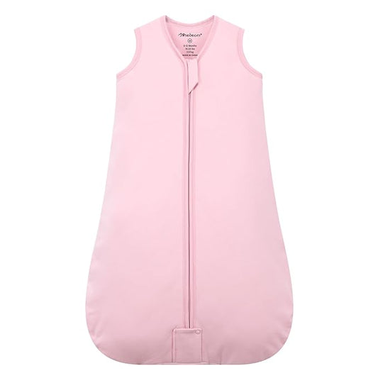 Mosebears Sleep Sack Baby Winter Wearable Blanket with 2-Way Zipper,2.5 TOG Cotton Sleep Sack Unisex (Blush, 12-18 Months)
