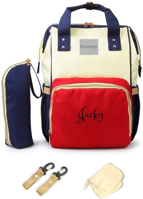 PERSONALIZED Large Diaper Bag Knapsack Custom Diaper bag Monogram Backpack