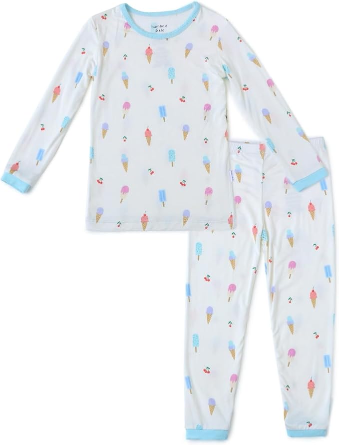 Toddler Pajamas – 95% Bamboo Viscose, 5% Spandex – Soft, Breathable Long-Sleeve Pajama Set for Kids, Sleepwear, Imported