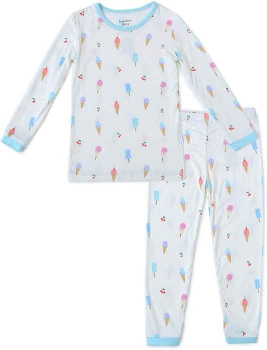 Toddler Pajamas – 95% Bamboo Viscose, 5% Spandex – Soft, Breathable Long-Sleeve Pajama Set for Kids, Sleepwear, Imported