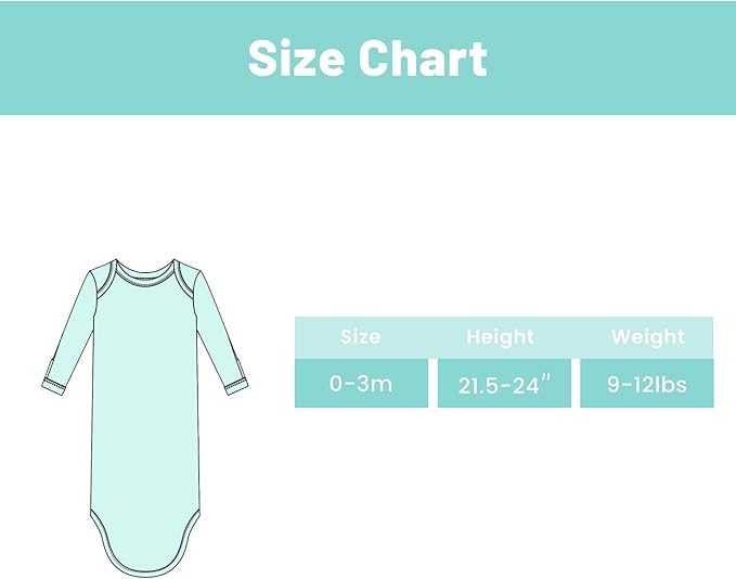 Baby Sleeper Gown Viscose from Bamboo Newborn Nightgowns Unisex Long Sleeve Sleep Sack