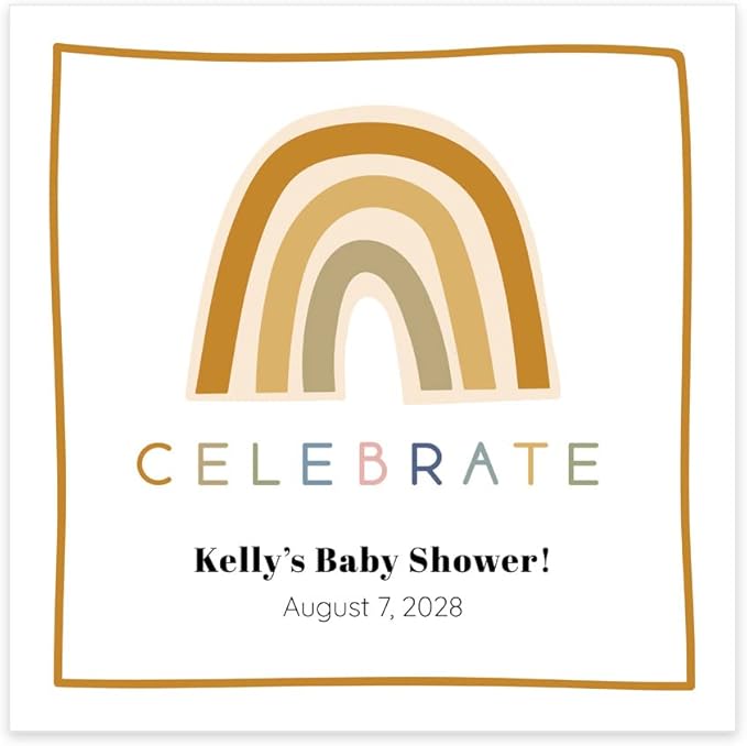 Personalized Modern Rainbow Beverage Napkins / 100 Custom Colorful Birthday Cocktail Napkins/Adorable Gender Neutral Baby Shower Design/Party Supplies/Made In The USA
