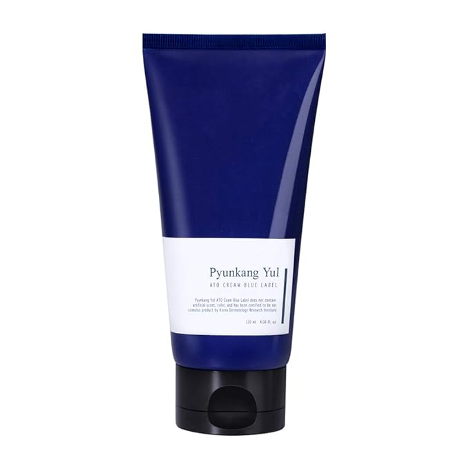 Pyunkang Yul PKY ATO Cream Blue Label - Long lasting Strong Moisture and Nutrients Hyaluronic Acids, Natural Safe Ingredients Ceramide Skin Barrier from Double Hydration Baby Lotion 4.06 Fl. Oz