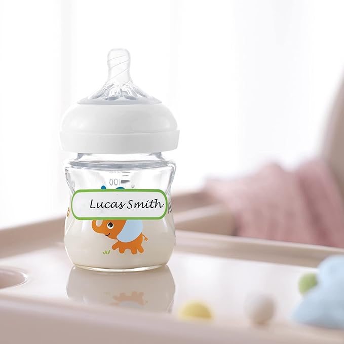 Name Labels for Kids Stuff Daycare, Waterproof Daycare Labels for Baby Bottles, 64 PCS Water Bottle Label, Name Tags Stickers for School Supplies, Self-Laminating, Dishwasher Safe
