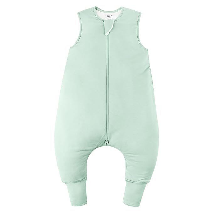 Rayon Made From Bamboo Sleep Sack 3t-4t 0.5 Tog Ultra Soft Summer Toddler Sleep Sack 36-48 Months with Feet 2-Way Zipper Lightweight Baby Sleeping Bag with Legs Thin Baby Wearable Blanket-Green