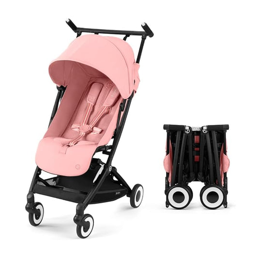 Cybex Libelle 2 Travel pockit Baby Stroller - Lightweight Carry-On Travel Stroller for Airplane with One-Hand Recline, Compatible with CYBEX Car Seats, Candy Pink