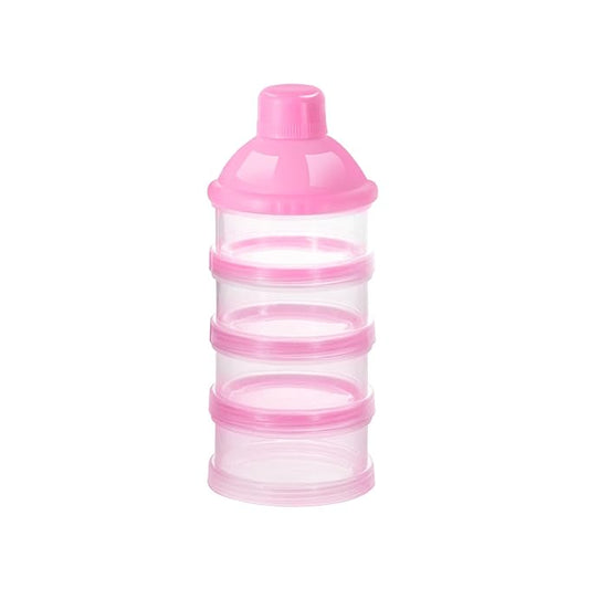 Accmor Formula Dispenser On The Go, 4 Compartments Stackable Formula Container for Travel, Baby Milk Powder Kids Snack Container, BPA Free 