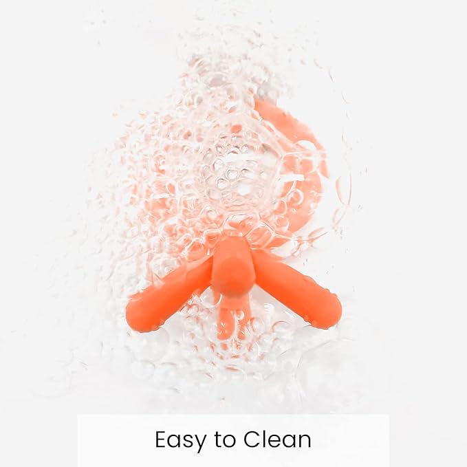 Comotomo Silicone Baby Teether, Orange