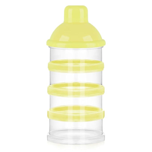 Accmor Formula Dispenser On The Go, 4 Compartments Stackable Formula Container for Travel, Baby Milk Powder Kids Snack Container, BPA Free 