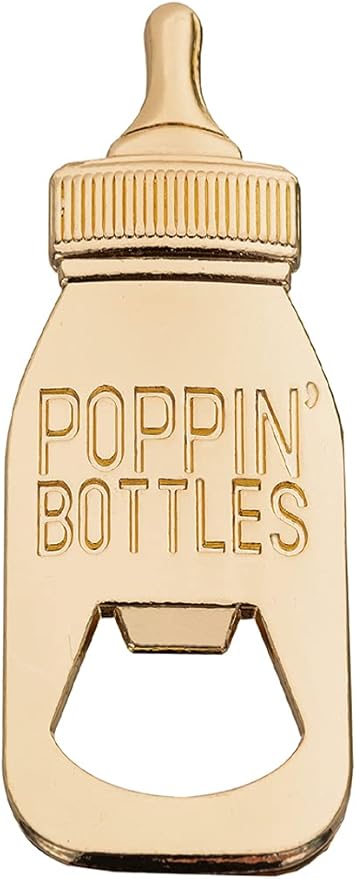 24PCS Golden Baby Bottle Openers for Baby Shower Favors Gifts, Baby Shower Decorations Souvenirs, Poppin Bottles Openers with Exquisite Gifts Box used for Guests Gender Reveal Party (24, pink)