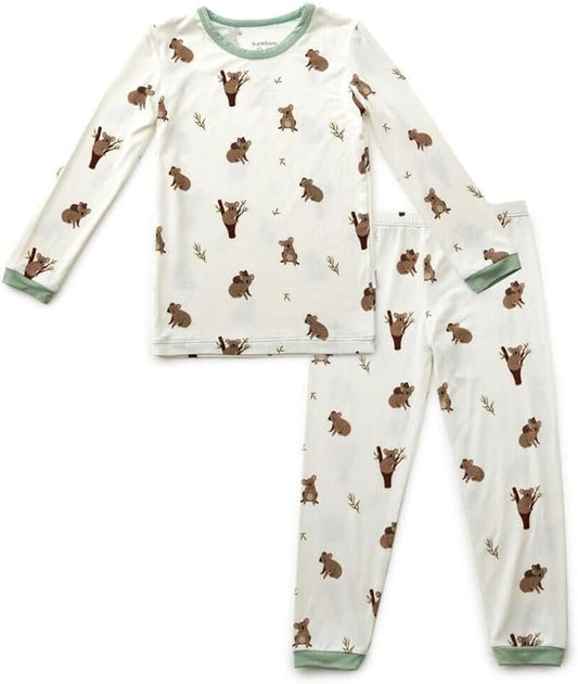 Toddler Pajamas – 95% Bamboo Viscose, 5% Spandex – Soft, Breathable Long-Sleeve Pajama Set for Kids, Sleepwear, Imported